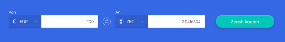 Tauschbarren zum Kauf von ZCash