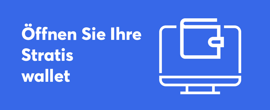 Öffnen Sie Ihre Brieftasche, um Stratis zu kaufen