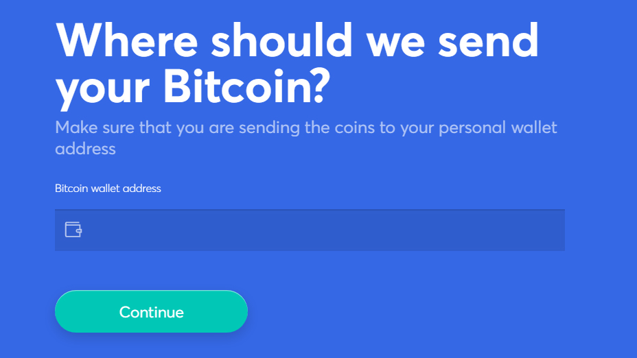 enter the correct wallet address to receive the cryptocurrency
