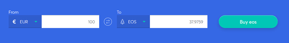 Exchange bar to buy eos