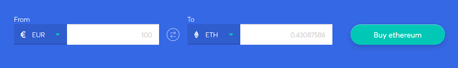 Exchange bar to buy ethereum