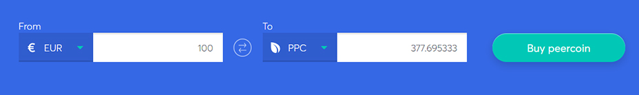 Exchange bar to buy Peercoin