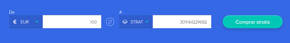 Cambiar la barra para comprar stratis