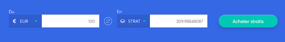 Echange de barres pour acheter du stratis