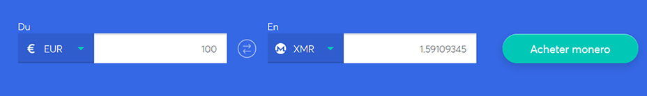 Echange de barres pour acheter du monero