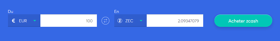 Echange de barres pour acheter du ZCash