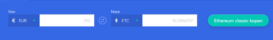 Exchange bar om Ethereum Classic te kopen