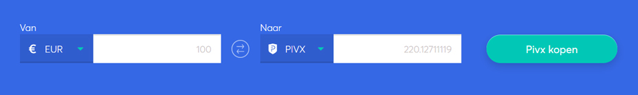 Exchange bar om pivx te kopen