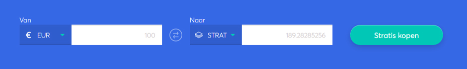Exchange bar om Stratis te kopen