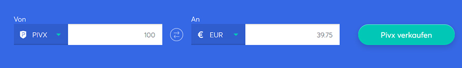 Tauschbarren zum Kauf von PIVX