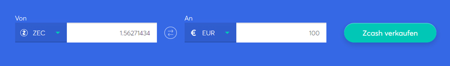 Tauschbarren zum Kauf von ZCash