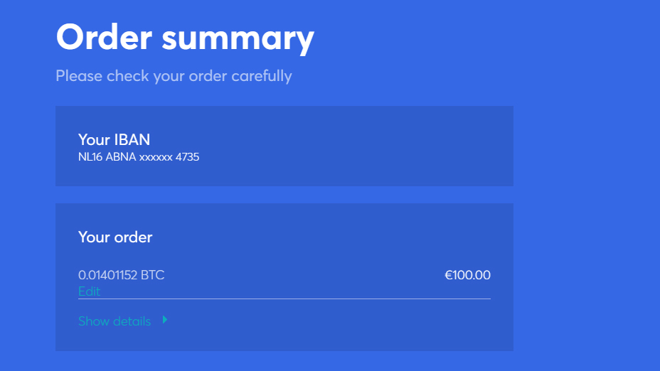 check your cryptocurrency sell order