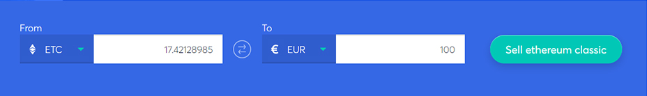 Exchange bar to sell ethereum classic