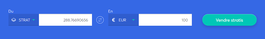 Echange de barres pour vendre du stratis