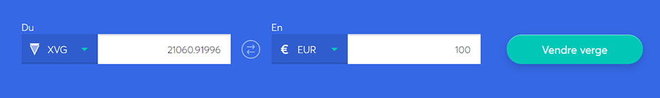 Echange de barres pour vendre du Verge