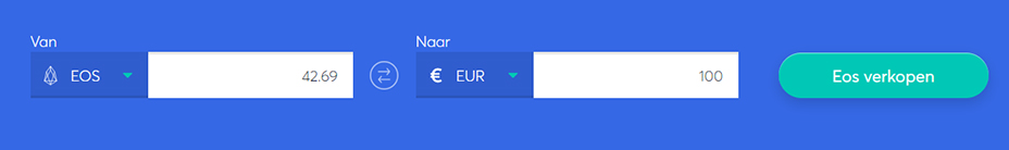 Exchange bar om EOS te verkopen